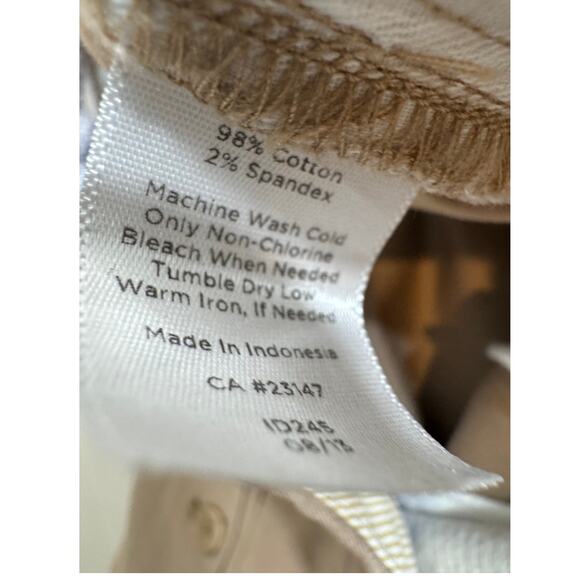 Talbots classic tan chino pants cotton stretch with pockets Sz 12 curvy - Picture 7 of 7